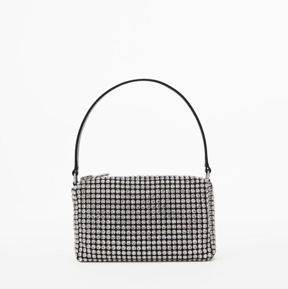 Alexander Wang  Medium Heiress Rhinestone Mesh Pouch
